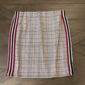 Guess Plaid Women's Pencil Skirt with Striped Detail